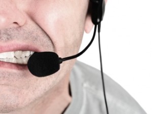 frustrated man male call center helpdesk operator